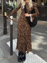 Vintage Print Trumpet Sleeve Maxi Dress - HouseofHalley